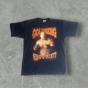 Vintage WCW Bill Goldberg Shirt Mens Large Black 1998 90s Who’s‎ Next Wrestling